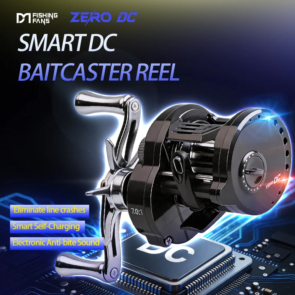 FISHINGFANS ORCA ZERO DC ベイトキャスティングリール 多用途ロングキャスト セルフチャージング キャスティングサウンド マイクロルアーフィッシングリール ベイトキャスター