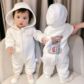 Baby Spring and Autumn Jumpsuit Boys Girls Long Sleeve Baby Clothes Newborn 0 to 18M Solid Romper Toddler Clothing Baby Overall 3