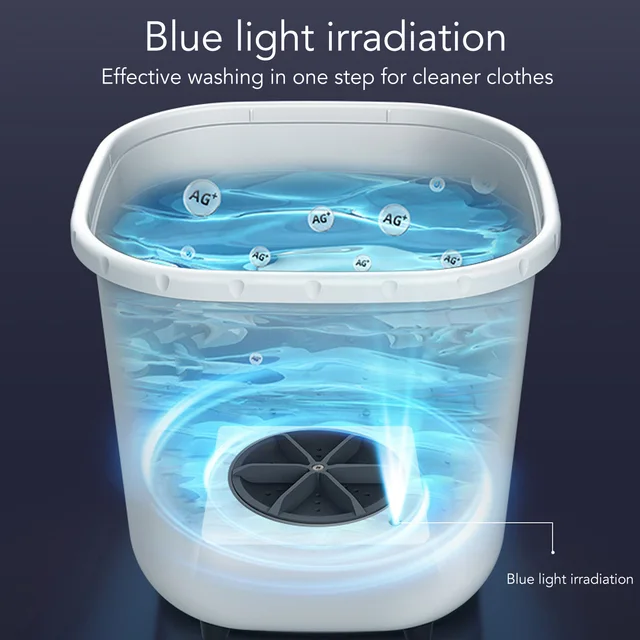 Mini Underwear Washer Forward and Reverse Rotation Mini Washing Machine 6L 30 Minutes Automatic Power Off for Home for Outdoor 4