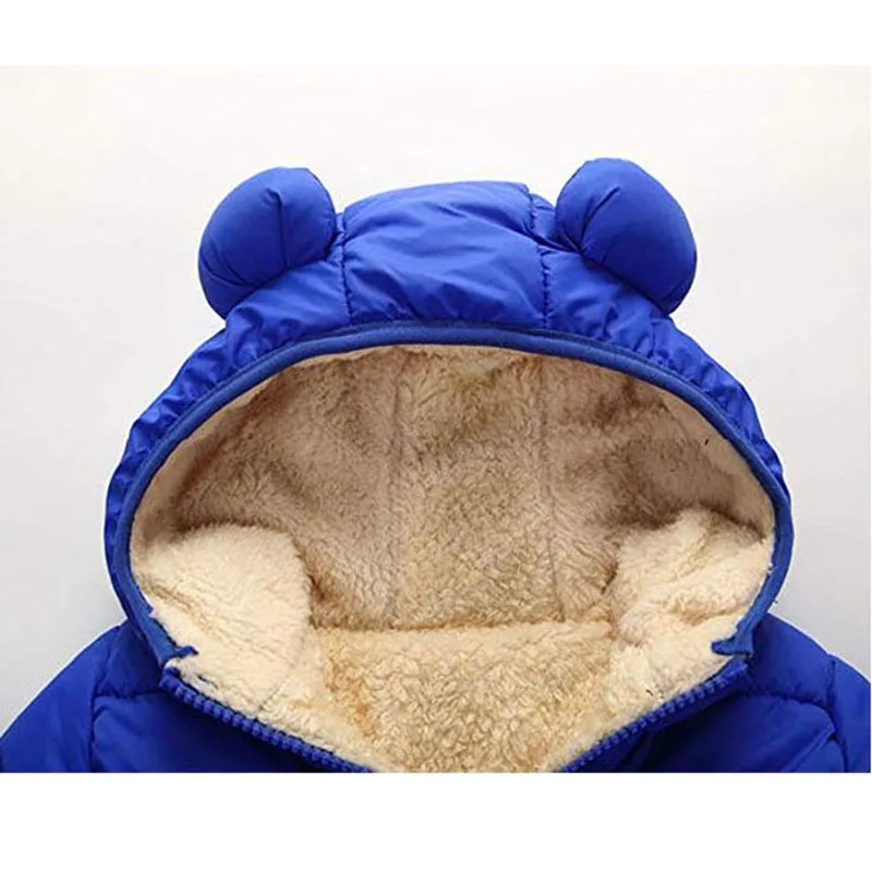 Kids Solid Color Coat Zipper Open Front Hooded Cotton-padded Jacket for Boys and Girls Children's Clothing Outdoor Autumn Outfit