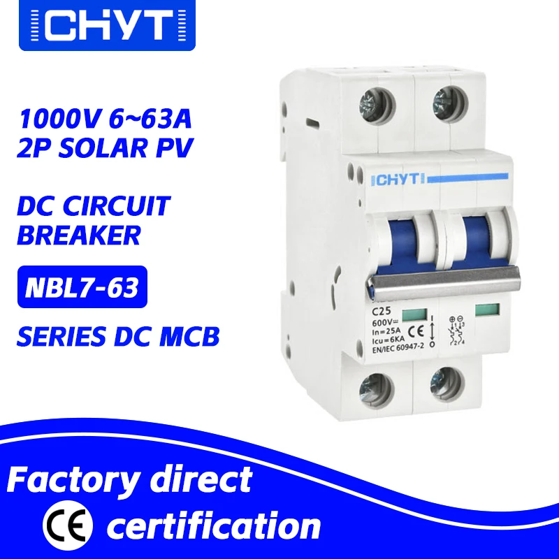 63 Amp 2-Pole GFCI Breaker With Surge Protection - Type C 120V-240VAC DIN Rail Mount