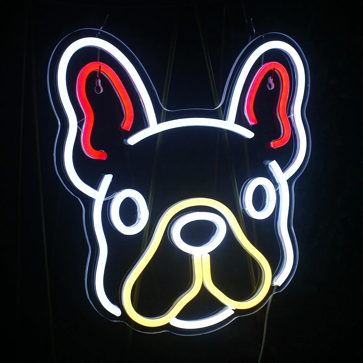 ASSHNMOR Panneau Néon Labrador Bleu Glacier – 30 X 27,6 Cm – Alimentation USB 5V – Décoration Murale Ou Bureau Pour Amoureux Des Chiens
