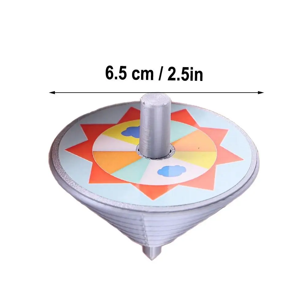Korean Traditional Gyroscope Toy PLA 6.5cm Top With Rope For Kids Adults Focus Stress Relief Family Game Gift Set