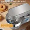 VEVOR Stand Mixer 660W Electric Dough Mixer with 6 Speeds LCD Screen Timing 5.8 Qt Stainless Steel Bowl Dough Hook Flat Beater 4