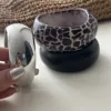 DIEZI Vintage Geometric Resin Acrylic Black Wood Bangles Hip Hop Punk Leopard Wide Bracelets For Women Men New Gift Jewelry 6