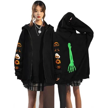 عطلة حزب هالوين زيبر البلوز هالوين سترة الرجال والنساء عارضة مطبوعة هوديي سترة 5