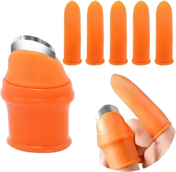 Multifunctional Silicone Thumb Cutter Finger Protector for Gardening, Kitchen & Nail Use Harvesting Tool