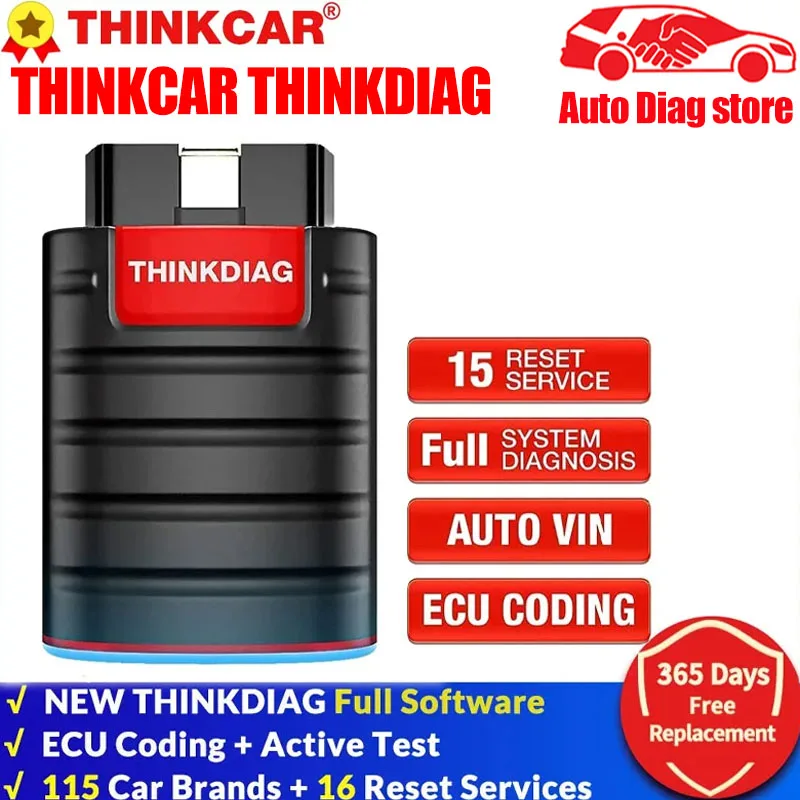 Thinkcar Новый Thinkdiag Полный Программное обеспечение 1 год бесплатно Bluetooth OBD2 сканер OBD 2 считыватель кодов автомобильный диагностический инструмент PK AP200 EDIAG
