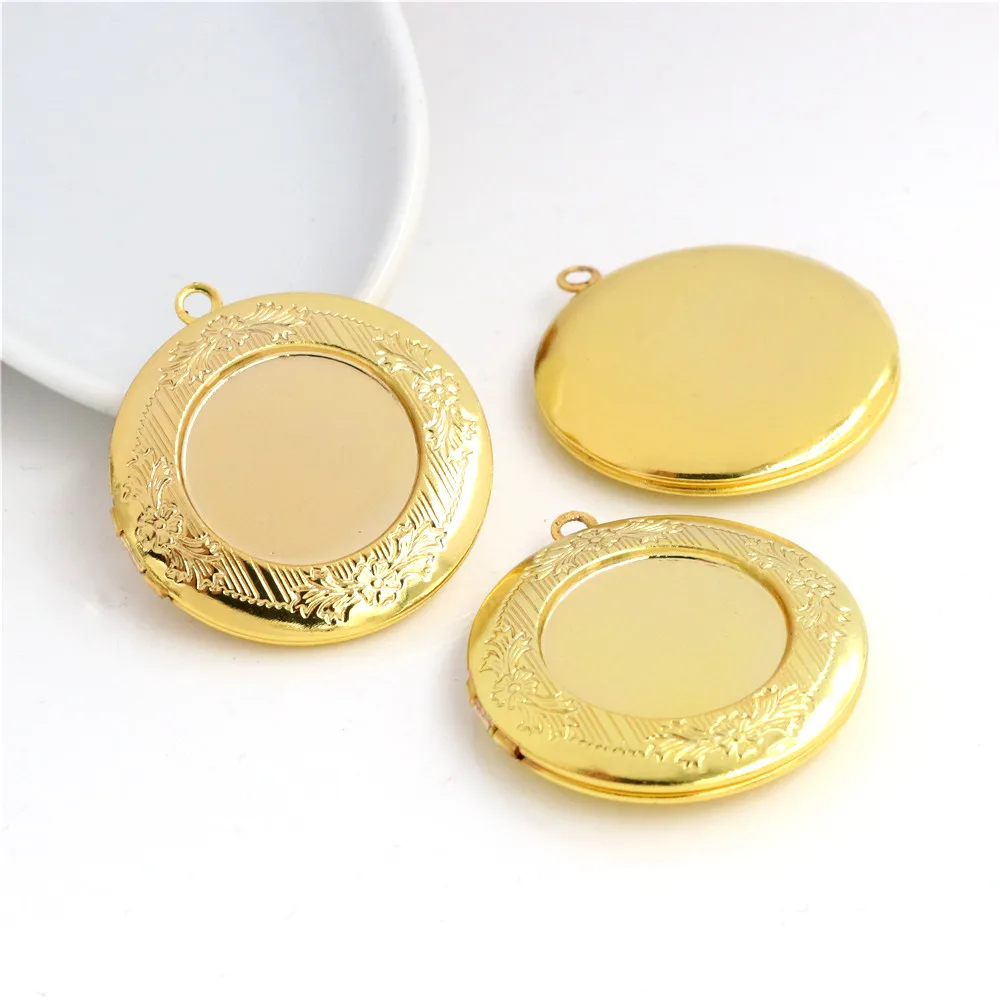 Set of 2 Photo Locket Pendants for DIY Necklace Crafting