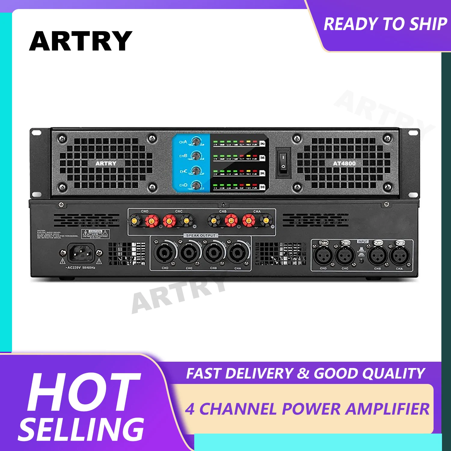 ARTRY AT2800/AT48000 professional digital power amplifier four/two channel large conference home stage