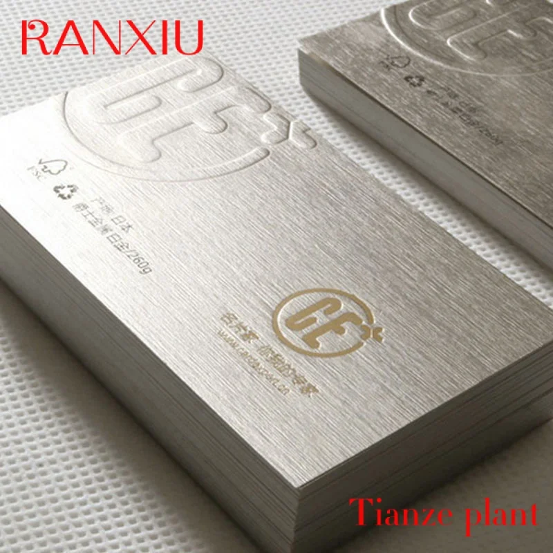 

Custom Custom silver hot stamping business cards wholesale 2023 new high-grade gold embossed business cards