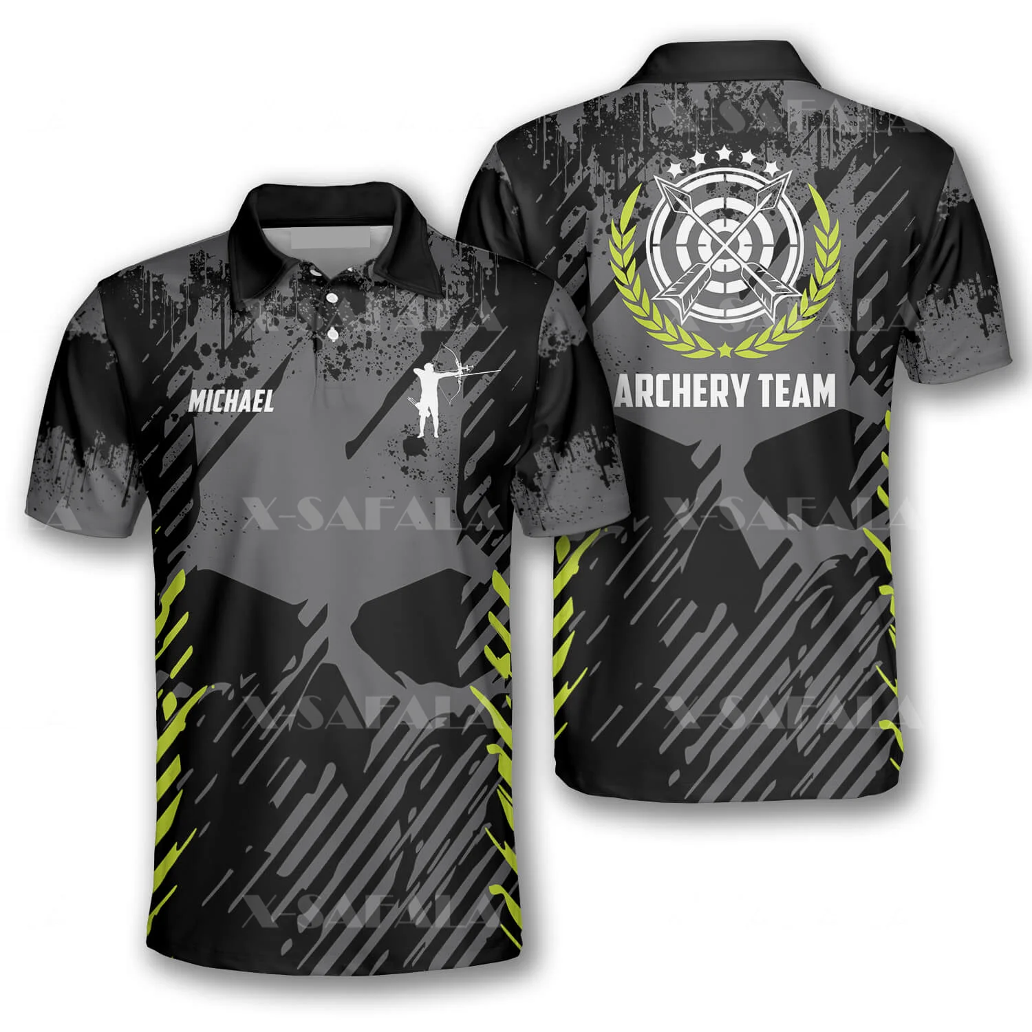 

Archery Grey Skull Grunge Style Customized 3D Full Printed Men Thin Polo Shirt Collar Short Sleeve Street Wear Casual Tee1