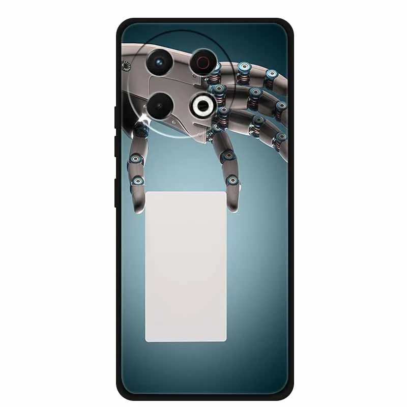 Black Silicone Soft Phone Case - Protective Back Cover