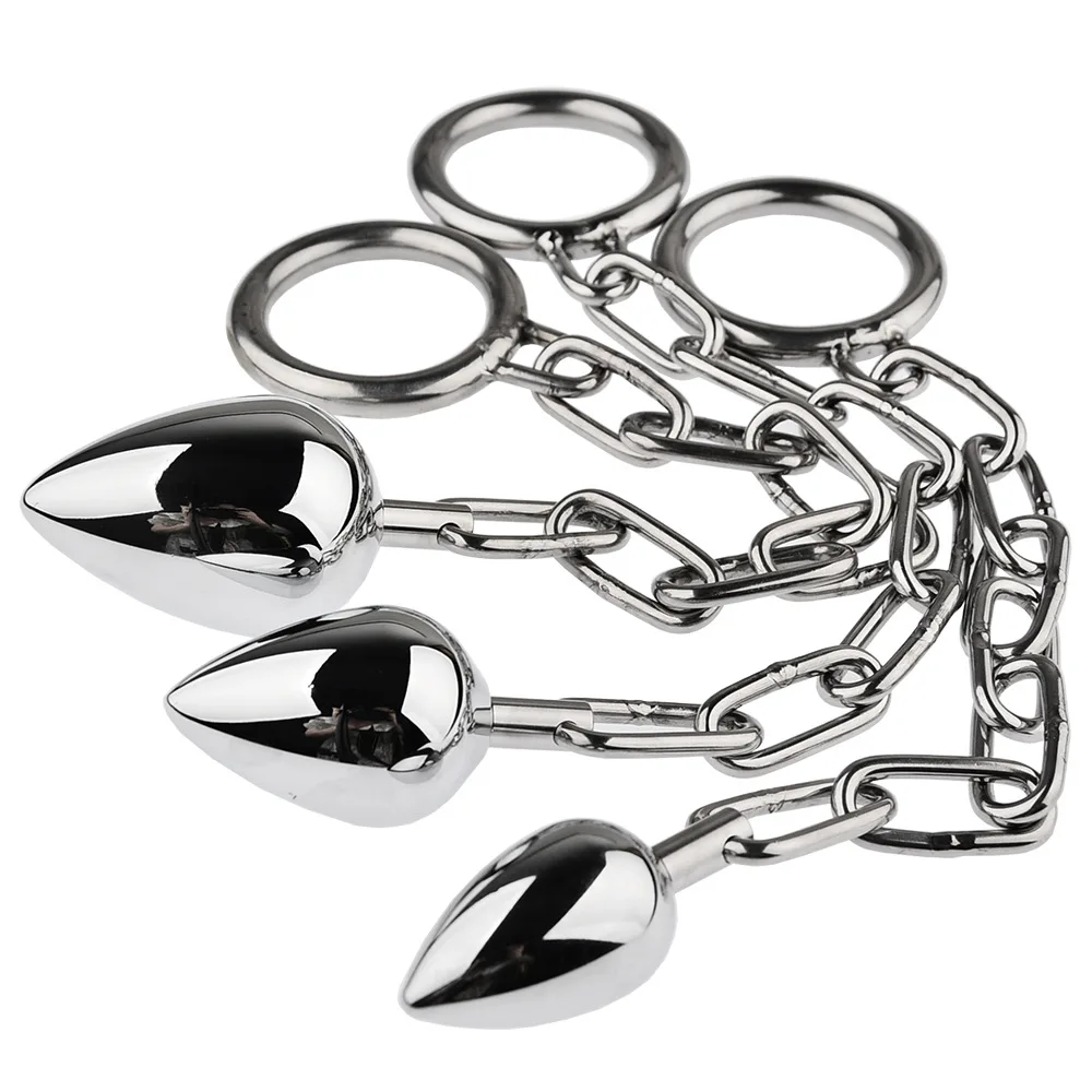 anal plug chain Neo-Chrome Buttplug with Nipple Clamps — The Spank Academy main image 0
