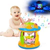 Baby 4 in 1 Tummy Time Crawling Toy Early Learning Sea Animals Sensory Toy Light Up Musical Projector for Infant Toddler Gifts 1