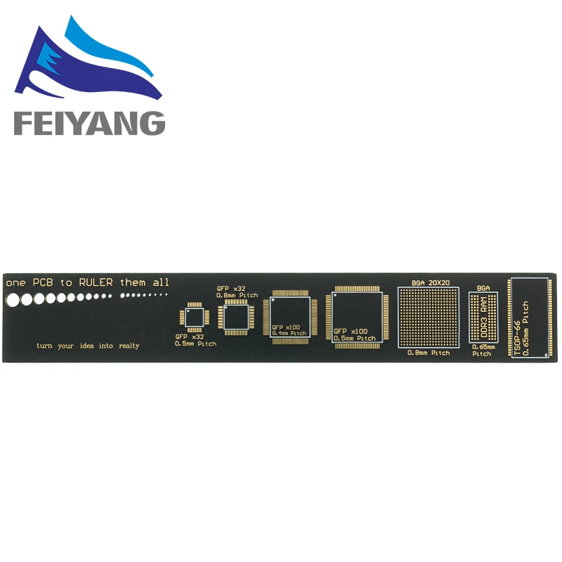 SAMIROB 10 Stück PCB-Lineal für Elektronikingenieure für Geeks-Maker-Lüfter, PCB-Referenzlineal, PCB-Verpackungseinheiten v2–6 – Detail 5