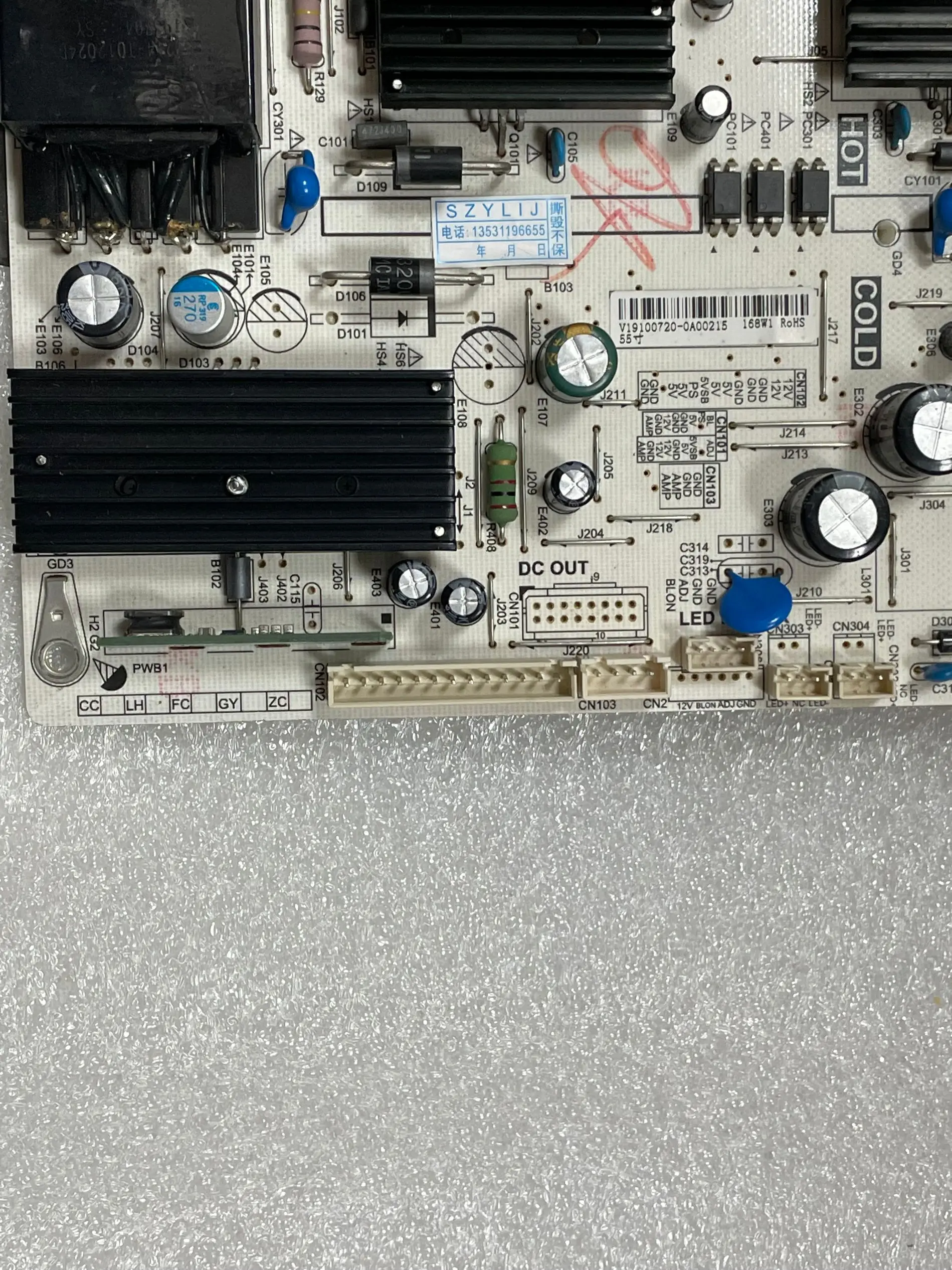Original tv Lcd Pw.168w2.802 Placa de Energia 168w2 - Image 2