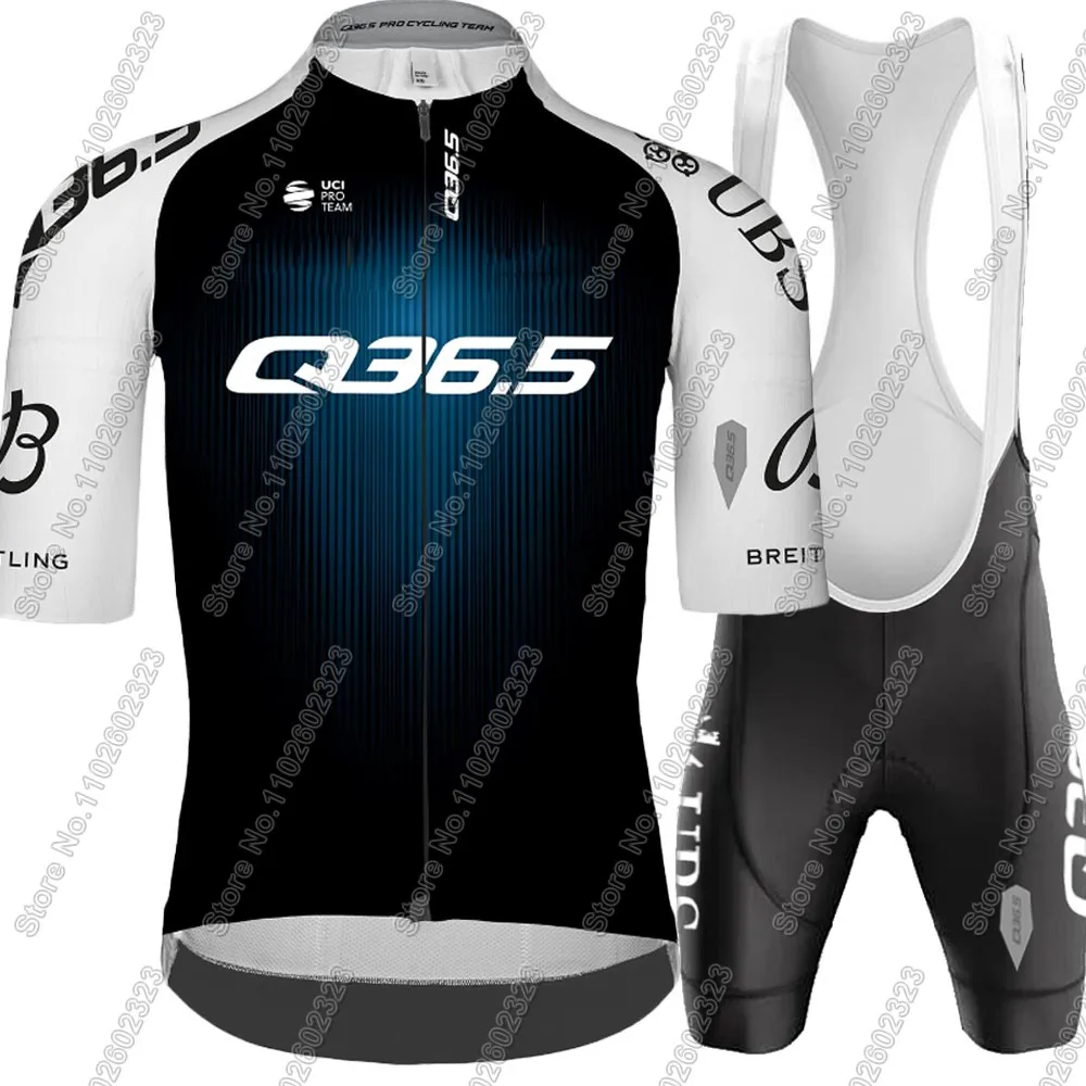 Pro Team Q36.5 Cycling 2025 Jersey Set Short Sleeve Switzerland Clothing Mens Road Bike Shirts Suit Bicycle Bib Shorts MTB Ropa 3
