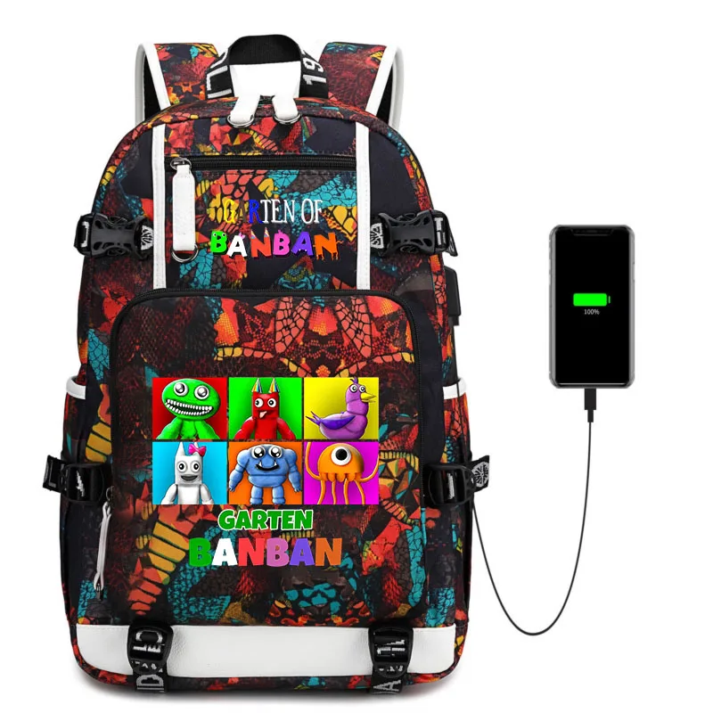 

Garten Of Banban printed backpack student casual backpack usb outdoor travel bag children's bag