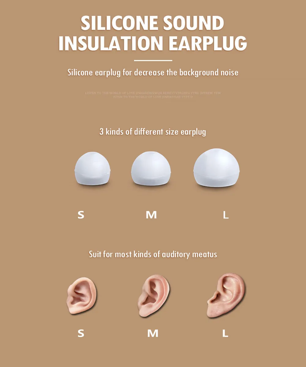 JINGHAO Mini Hearing Aids Sound Amplifiers CIC Sound Voice Amplifier Mini Aids for Elderly White 6