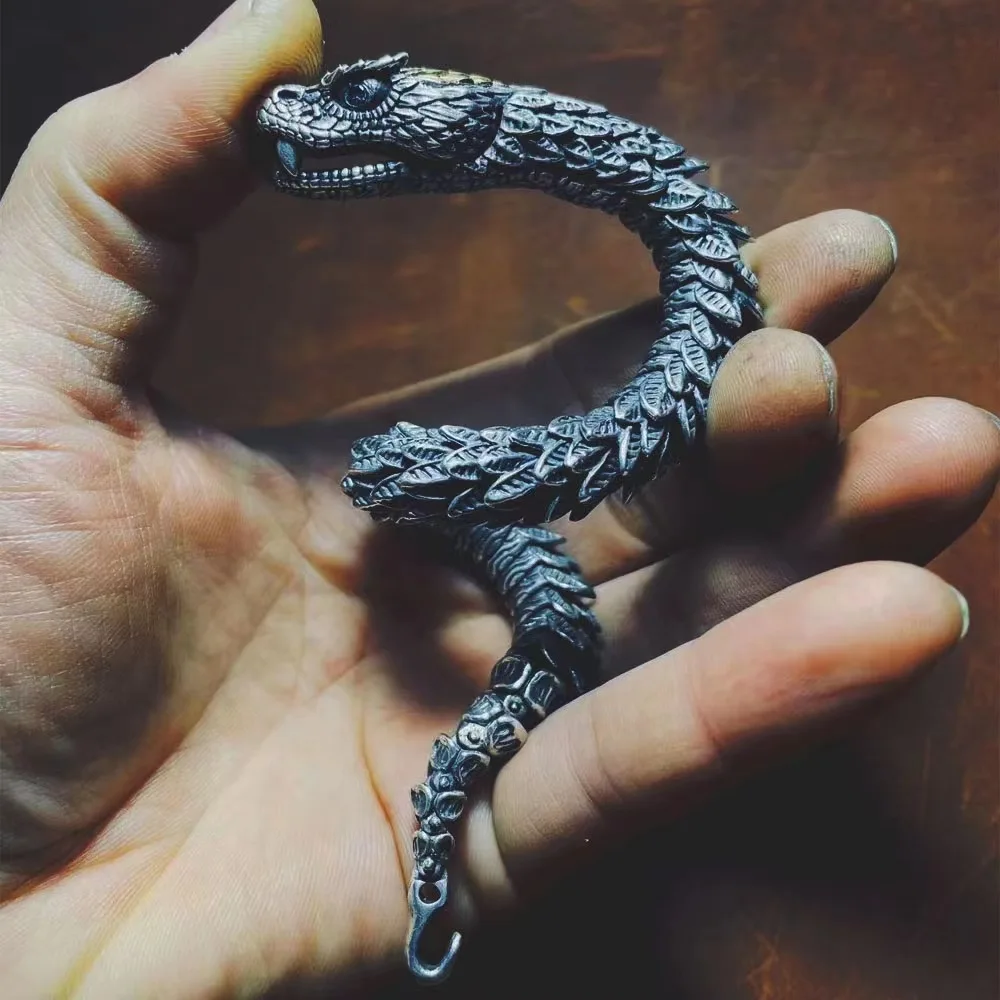 Braccialetto A Forma Di Serpente Prepotente Braccialetto A Forma Di Serpente Bracciale A Forma Di Serpente A Sonagli Per Uomo Bracciale Punk Accessori