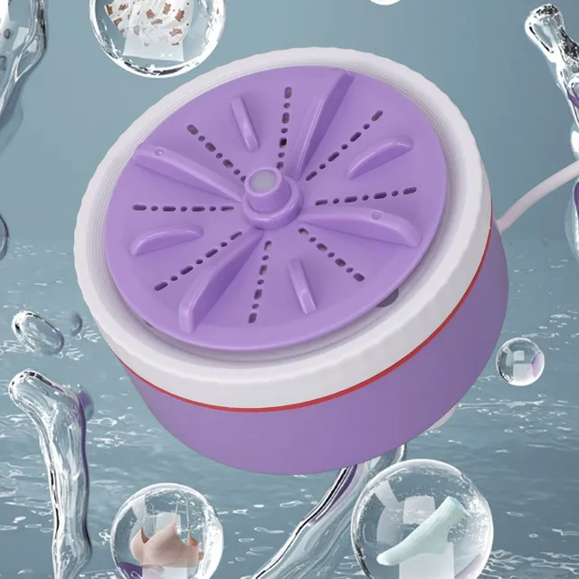 Mini Turbo Washing Machine Timed Adjustable Multifunction USB Powered Portable Mini Turbo Washer for Small Clothes Dish Washing 1