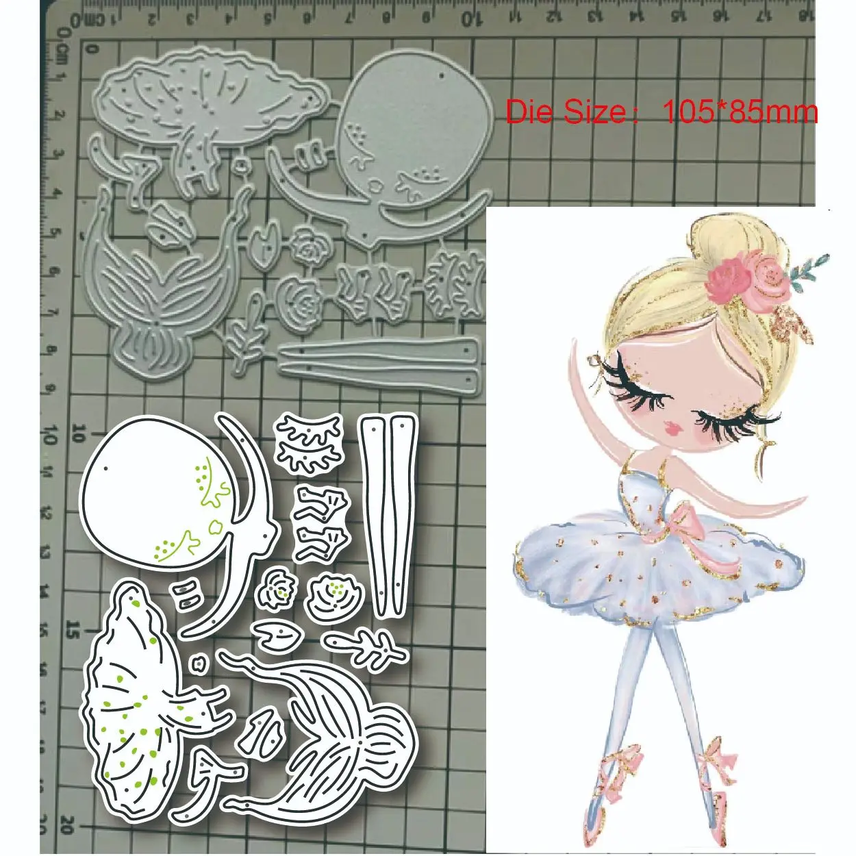 2023 New Metal Cutting Dies Ballet White Swan Actor Decoration Scrapbook Paper Craft Knife Mold Blade Punch Stencil Dies