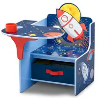 Space Adventures Chair Desk Storage Bin Toddler Furniture Classroom Playroom Homework Storage Cup Holder Preschool Kids 2