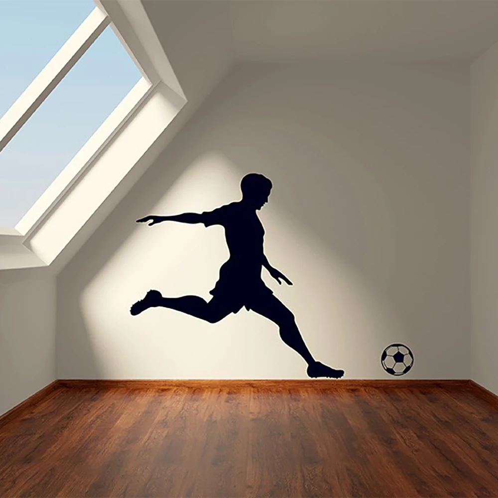 

Boys Playing Football Silhouette Wall Decal Silhouette Modern Wall Picture Decal Vinyl Home Sports Decal G-102