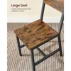 Dining Chair Set of 2, Rustic Wood Chairs with Metal Steel Frame, Easy to Assemble, Comfortable Seat 6