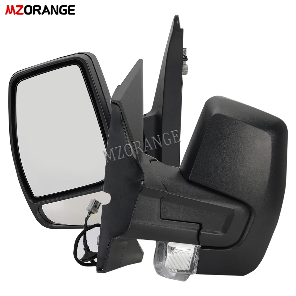 Coques De Rétroviseur Noir Brillant Pour Ford Transit Custom 2012-2020 - Paire Gauche/droite, ABS