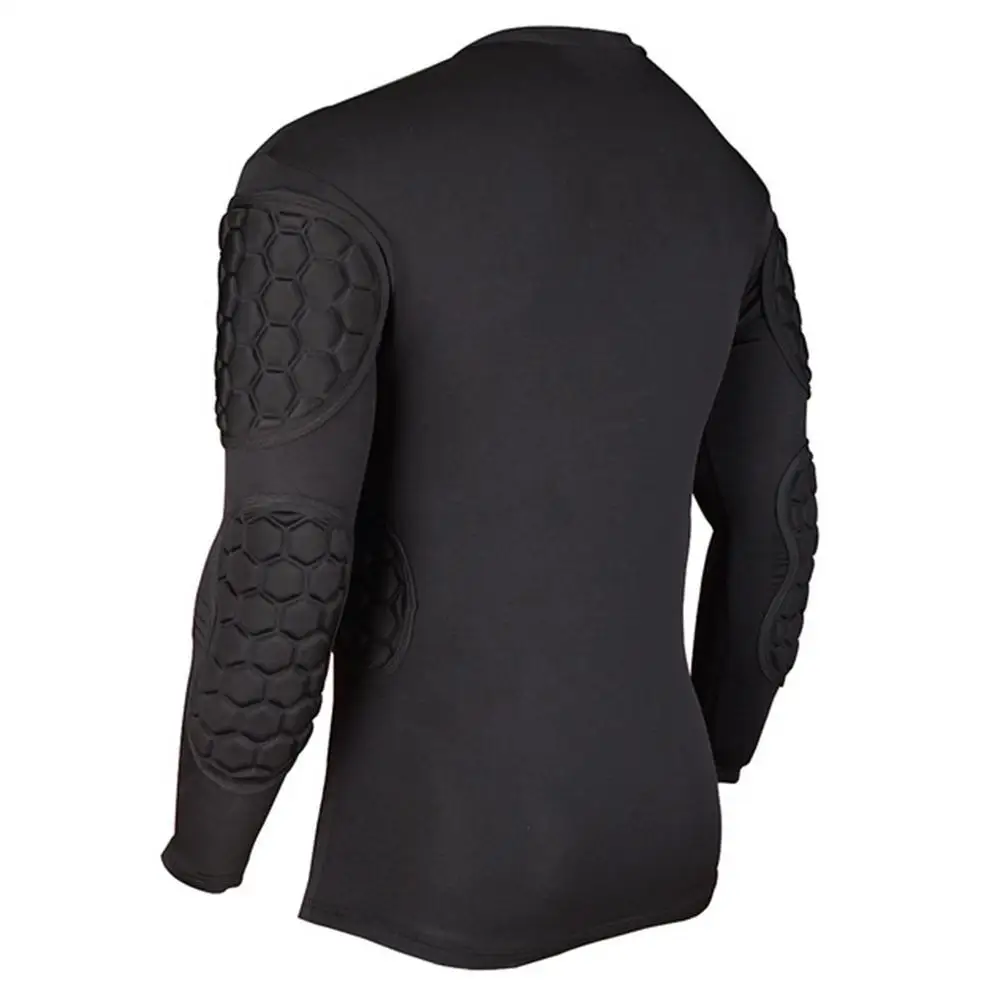 Description Picture 5 of itemFootball Soccer Paintball Shirt Soccer Padded Shirt Goalkeeper Honeycomb Long Sleeve For Soccer Basketball Sports Adults Kids