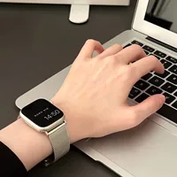 Bracelet magnétique pour Apple Watch Ultra 49mm, 44mm 45mm 40mm 41mm 42mm 38mm, Bracelet en acier inoxydable iWatch série 7 8 se 6 5 3 3