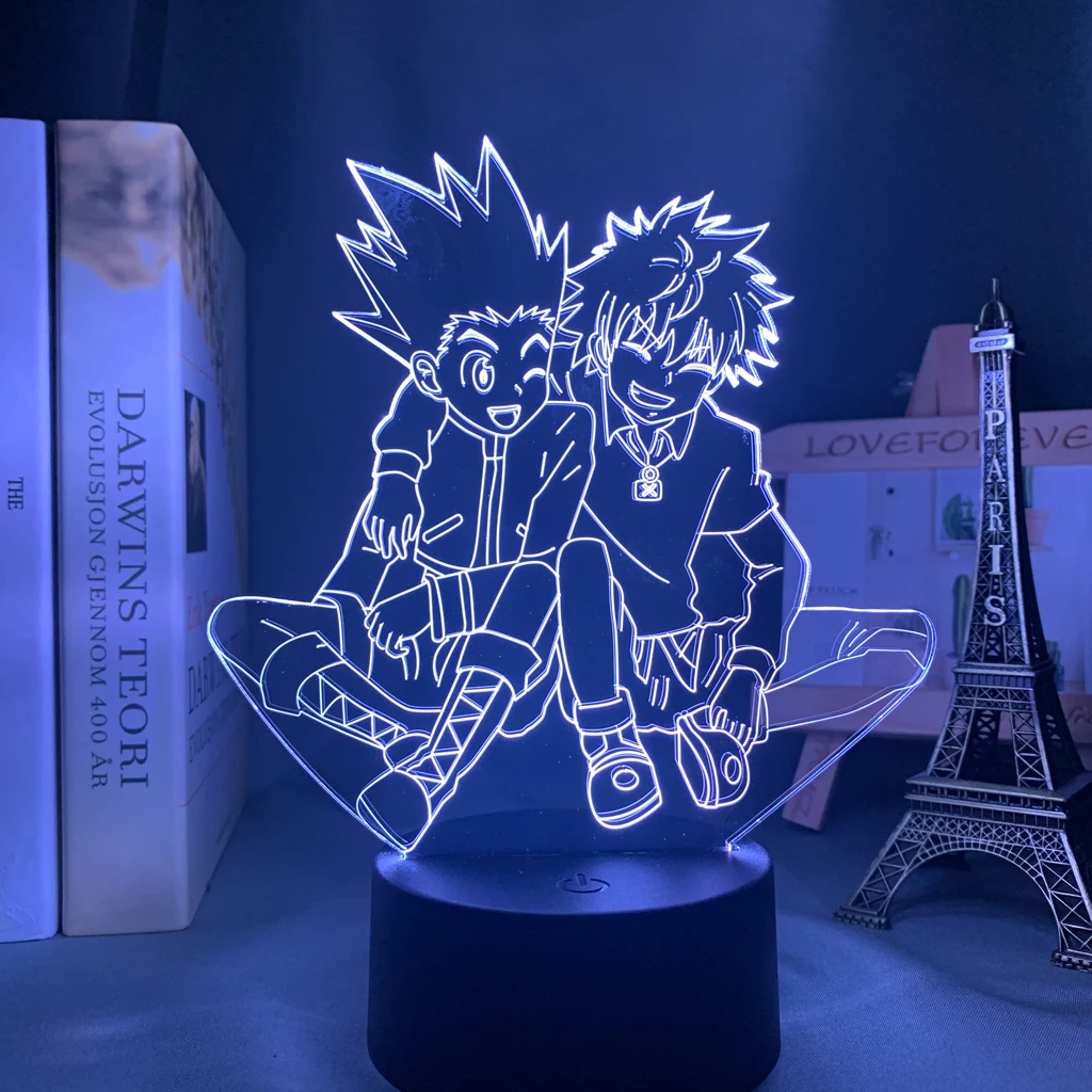 Акриловый 3d лампа Аниме Драконий жемчуг Hunter X хоть Гон ночной Светильник