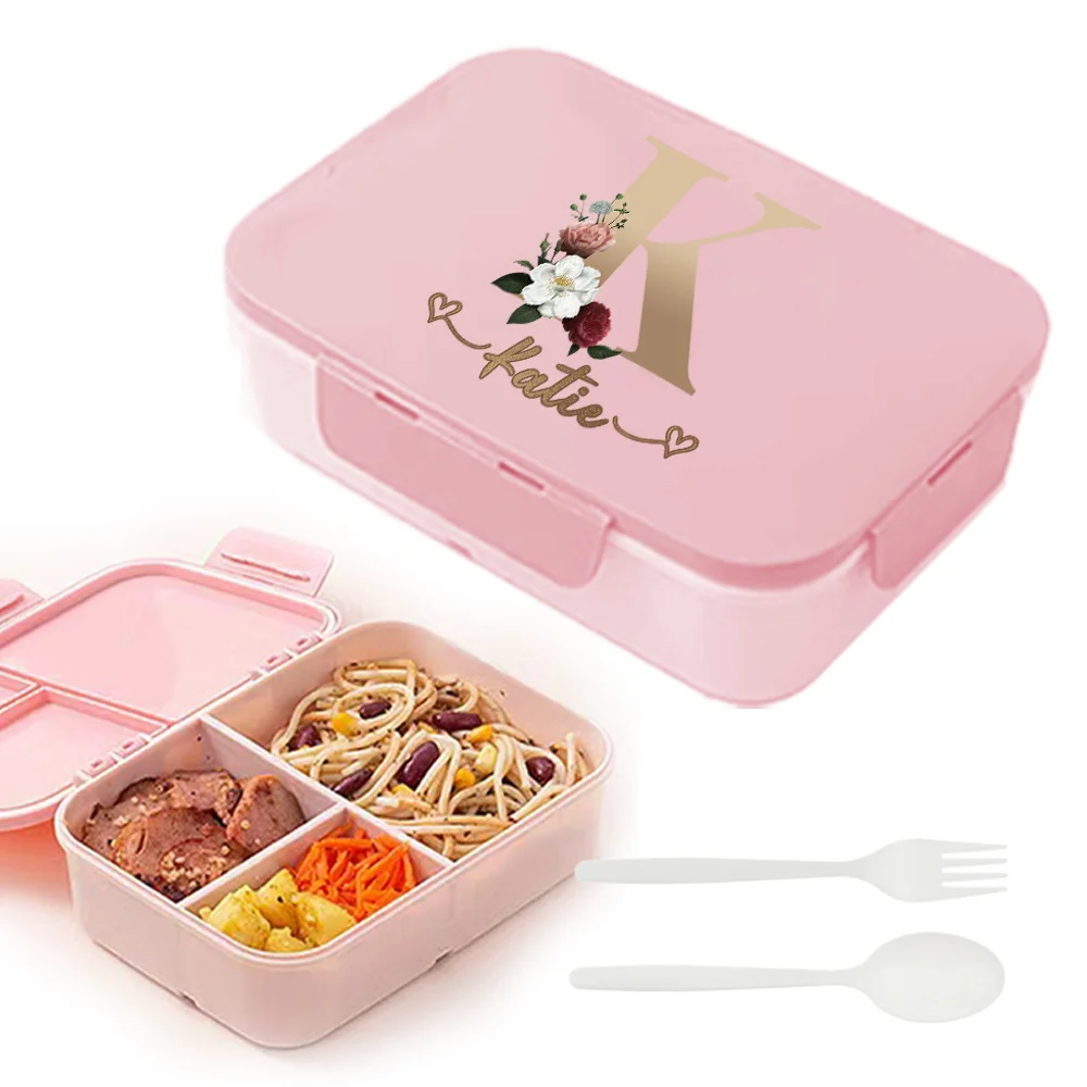 Personalized Leakproof Bento Box with Lid - DIY Portable Meal Holder & Travel Breakfast Organizer