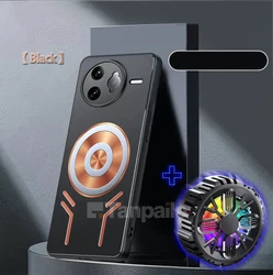 Copper Metal Cooling Shockproof Bumper Case with Heat Dissipation for POCO F7 Ultra (Case and FAN)