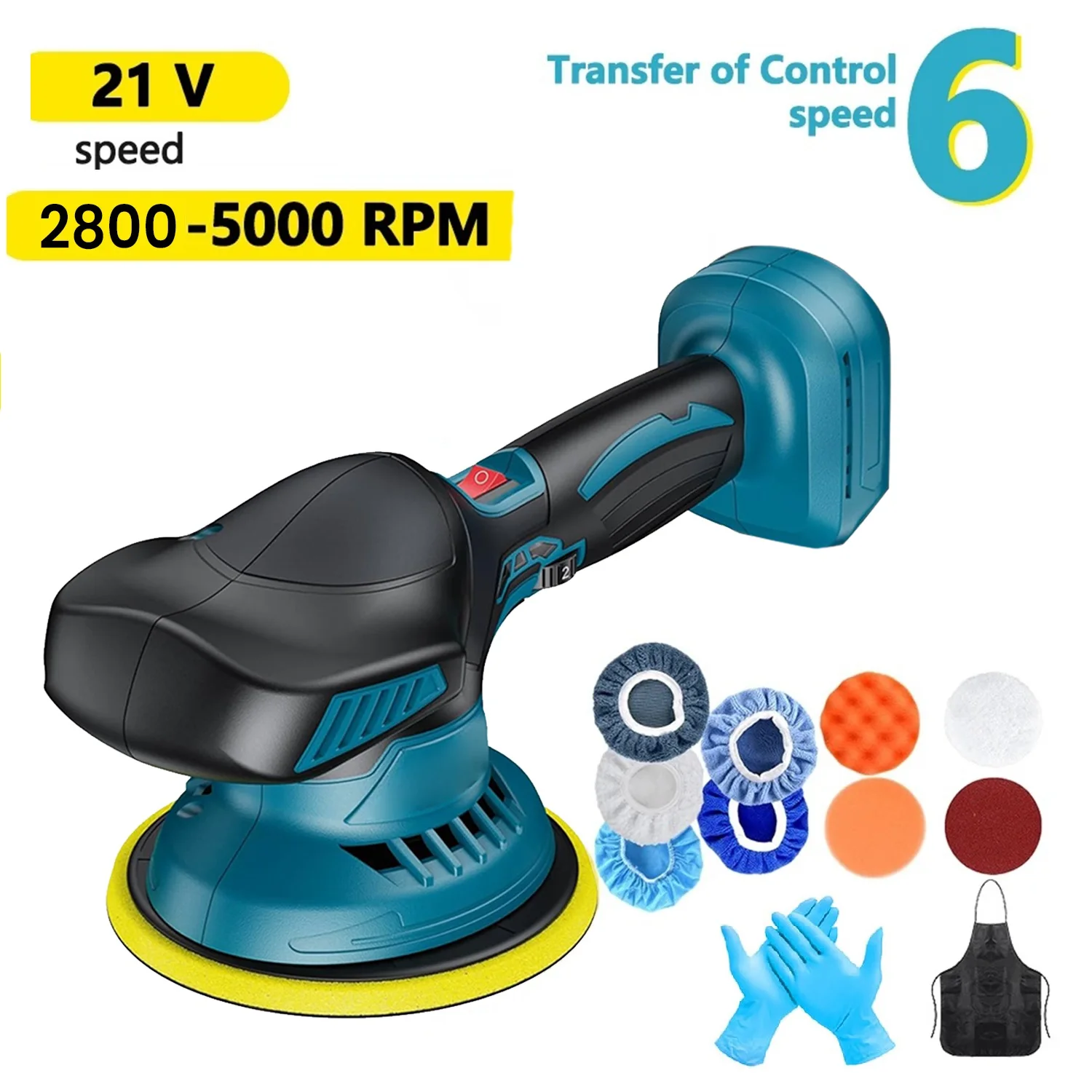 USLION Cordless Car Polisher 6 Inch Electric Polisher Kit Clean Metal Waxing Wood Sanding Rust Removal Tool USLION Cordless Car Polisher 6 Inch Electric Polisher Kit Clean Metal Waxing Wood Sanding Rust Removal Tool