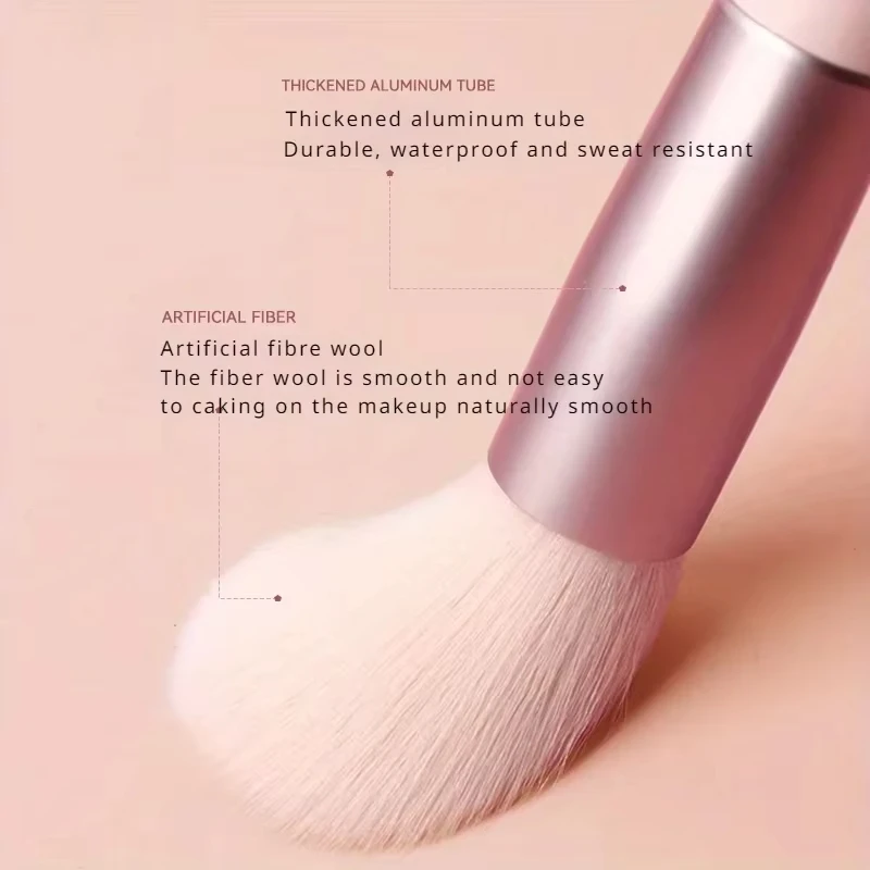8PCS Skin Friendly Soft Bristled Makeup Brush Set with Bag Eyeshadow Blending Brush Foundation Brush Full Set of Beauty Tools
