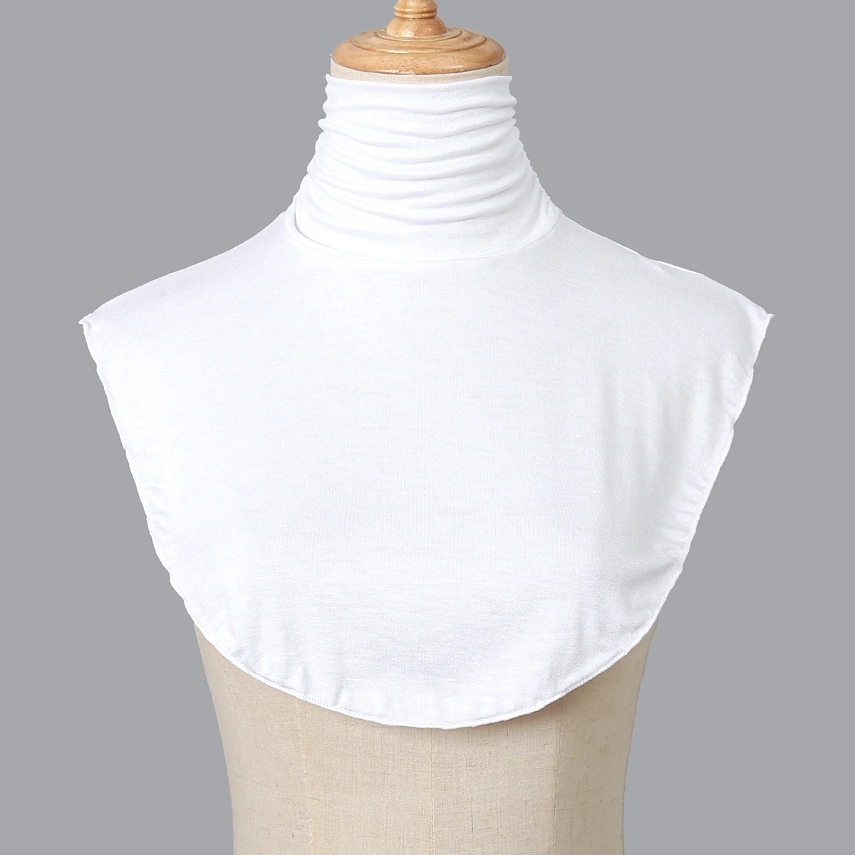 Fake Collar Black Modal High Nack Fake Collar Soft False Collar For Women Solid Color Elastic Jersey Detachable