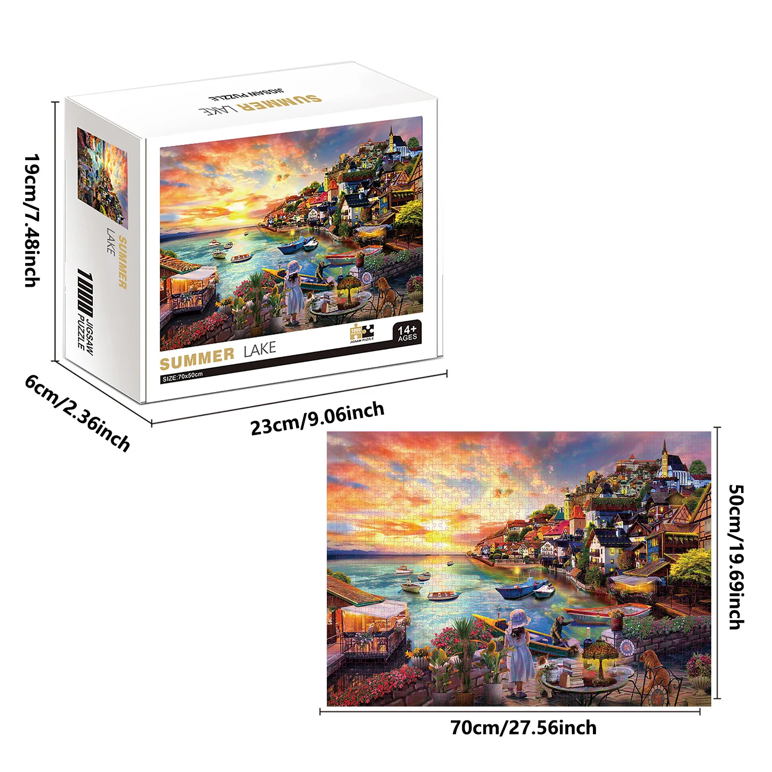 1000 Pieces Summer Lake Jigsaw Puzzles For Adults Home Decor Games Family Fun Floor Puzzles Educational Toys For Kids wooden jigsaw puzzles jigsaw puzzles mini jigsaw puzzle educational puzzles paper puzzle toys