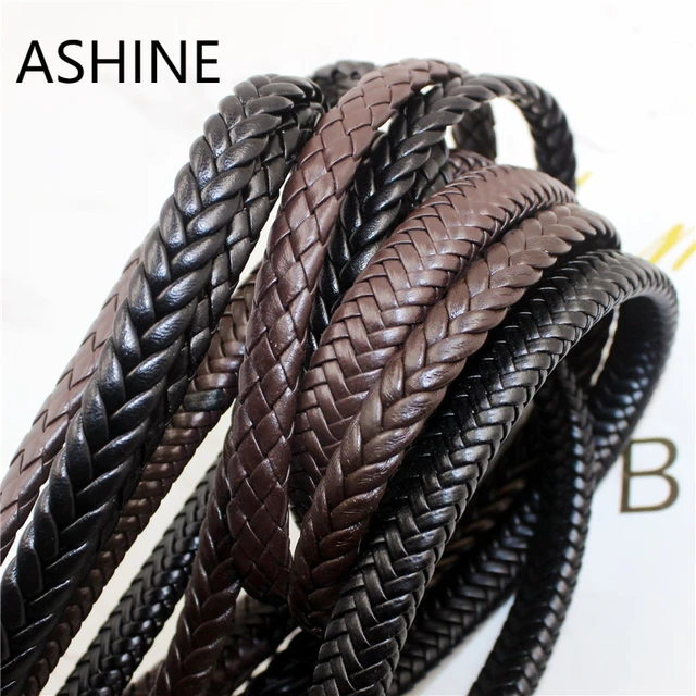 Men's Round Braid Leather Necklace