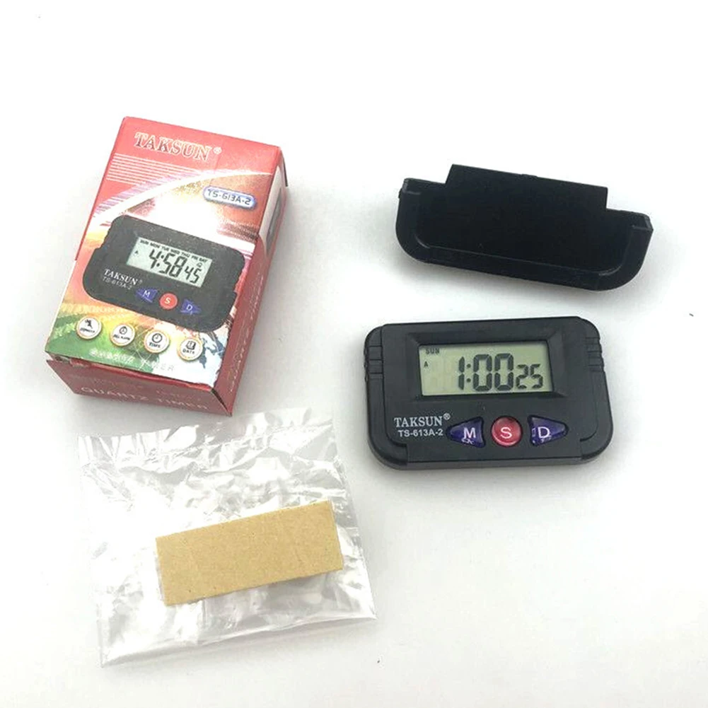 Car Clock Air Outlet Dashboard Clock Mini Digital Clock Car Interior Electronic Time Date LCD Screen Digital Display Clock Car Accessories Auto Decoration