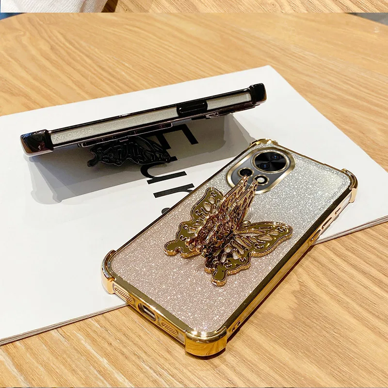 Shockproof Butterfly Holder Glitter Phone Case