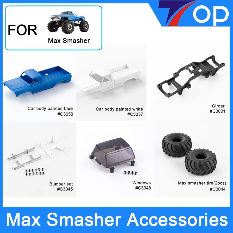 Fms 1/24 Max Smasher Fcx24 Ricambi Originali Girder Shell Tire Lens Rod Set Vite Mozzo Ruota