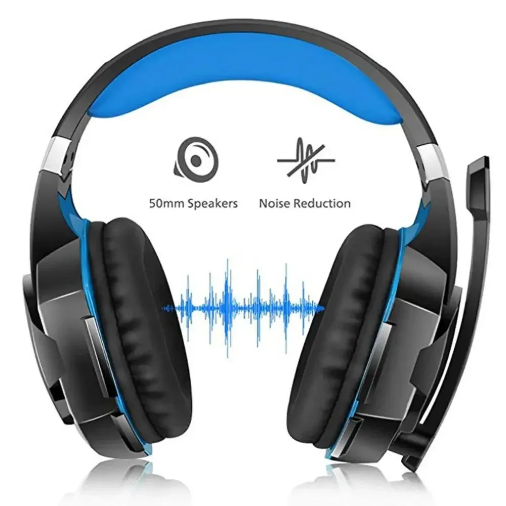 G2000 Gaming Headsets Big Headphones with Light Mic Stereo Earphones Deep Bass For PC Computer Gamer Laptop PS4 New X-BOX wired headphones,wired earphone,gaming headphones,wired headset