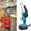 4inch/6inch Electric Mini Chain Saws Pruning ChainSaw Cordless Garden Tree Logging Trimming Saw Wood Cutting  For Makita 18V 2