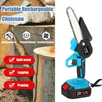 4inch/6inch Electric Mini Chain Saws Pruning ChainSaw Cordless Garden Tree Logging Trimming Saw Wood Cutting  For Makita 18V 2