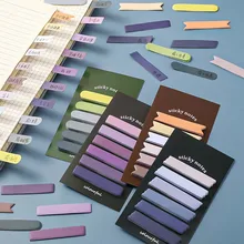 

1Pcs Colorful Index Sticky Notes Gradient Color Self Adhesive Post Memo Pad Diary Stickers Tab Label Office School Stationery