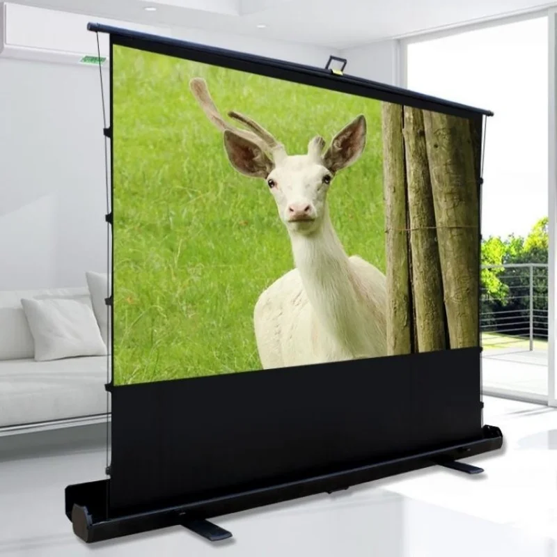 Schermo Pieghevole Senza Pieghe con Supporto per Proiezione, Compatibile con Display 3D/4K, Ideale per Home Theater Interno - immagine 5