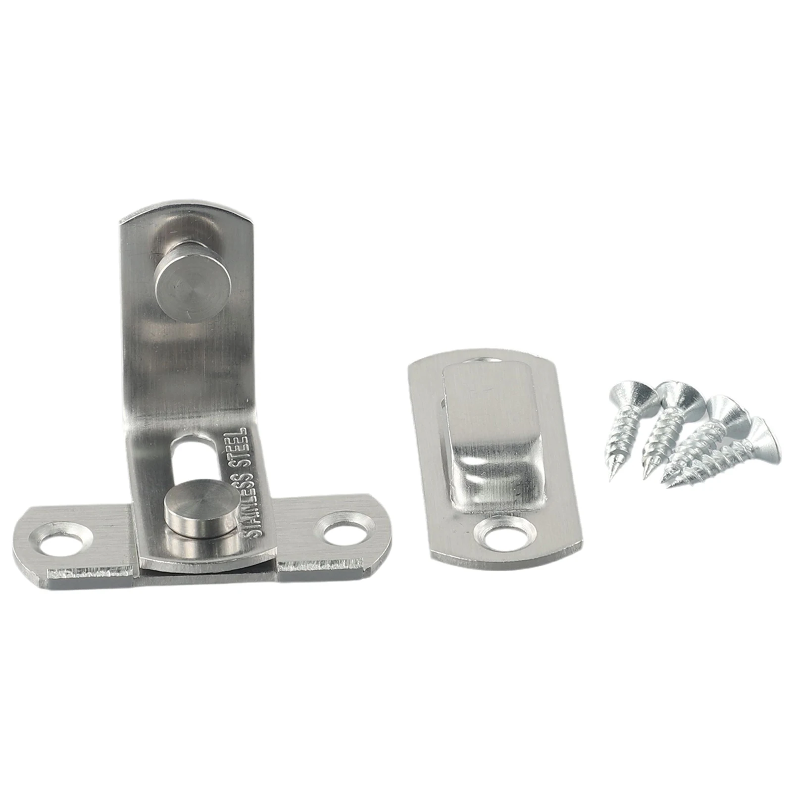 Description Picture 4 of item3 Inch 90 Degree Stainless Steel Door Latch Doors Lock Right Angle Door Latch Buckle Hasp Sliding Lock  Bolt Safety Door Bolt